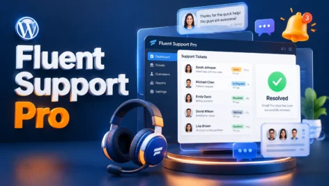 Fluent Support Pro WordPress ticket plugin dashboard